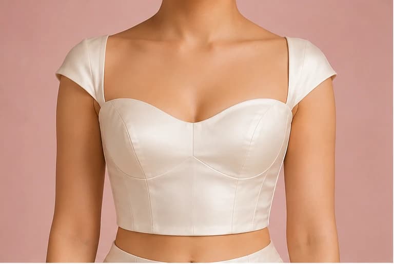 Sweetheart Neck Blouse